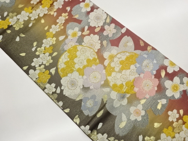 JAPANESE FUKURO OBI / WOVEN SAKURA